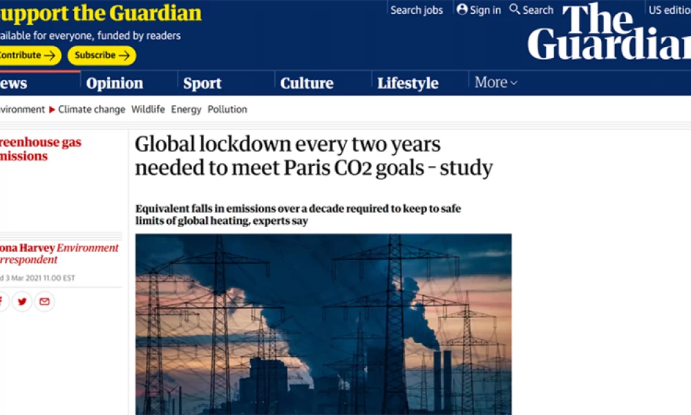 Πρόταση-σοκ: «Παγκόσμιο lockdown» κάθε δύο χρόνια για την καταπολέμηση της κλιματικής αλλαγής